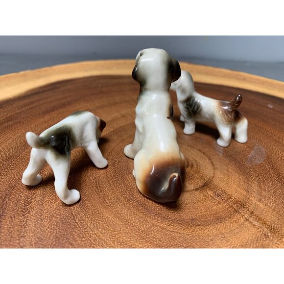 Vintage Japan Porcelian Dog Figurines Trio - Picture 4 of 11